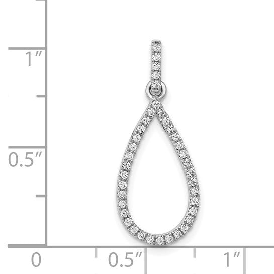 14kt White Gold 1/4ct. Diamond Teardrop Pendant