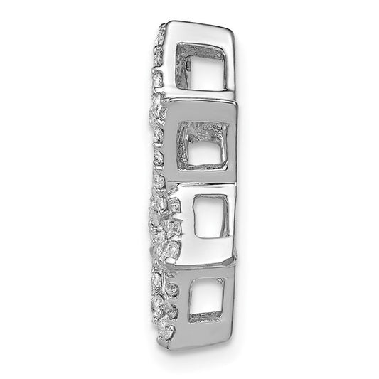 14kt White Gold 1/2ct. Diamond Star of David Chain Slide
