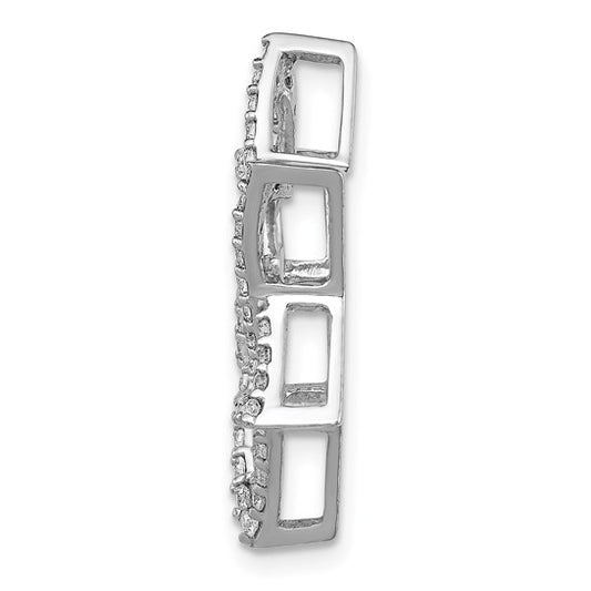 14kt White Gold 5/8ct. Diamond Star of David Chain Slide