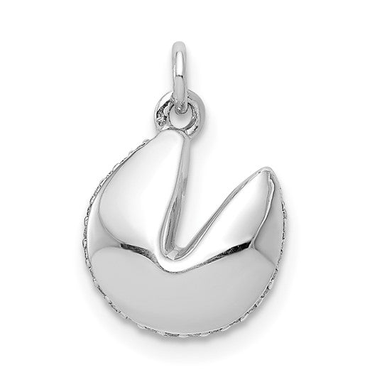 14kt White Gold 1/15ct. Diamond Fortune Cookie Pendant