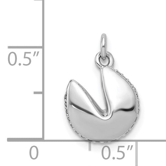 14kt White Gold 1/15ct. Diamond Fortune Cookie Pendant