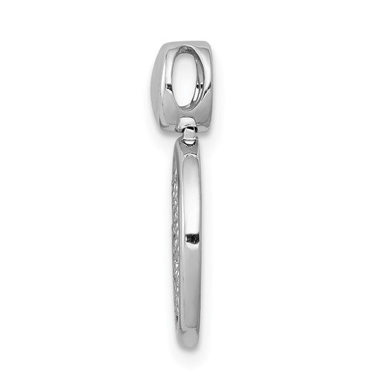 14kt White Gold 1/4ct. Diamond Fancy Oval Pendant