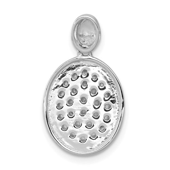 14kt White Gold 1/2ct. Diamond Fancy Oval Pendant