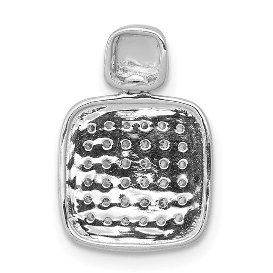 14kt White Gold 1/4ct. Diamond Fancy Square Pendant