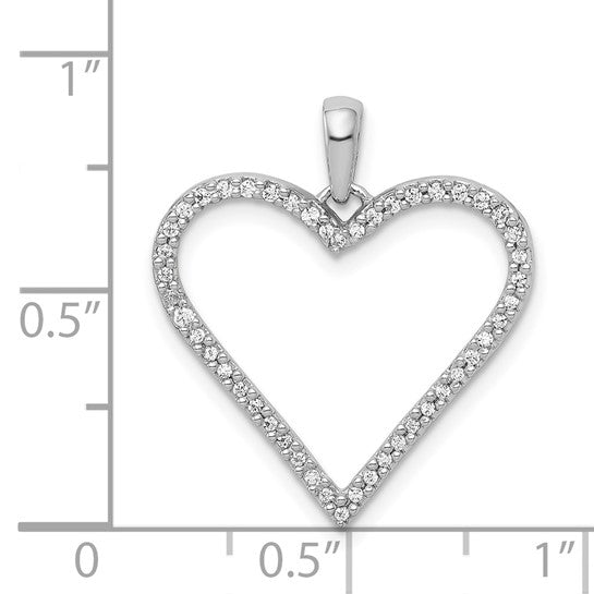 14kt White Gold 1/6ct. Diamond Heart Pendant