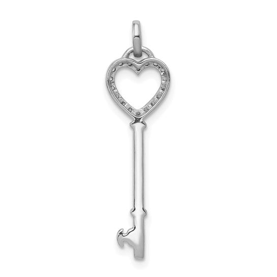 10k White Gold 0.108 ctw diamond necklace