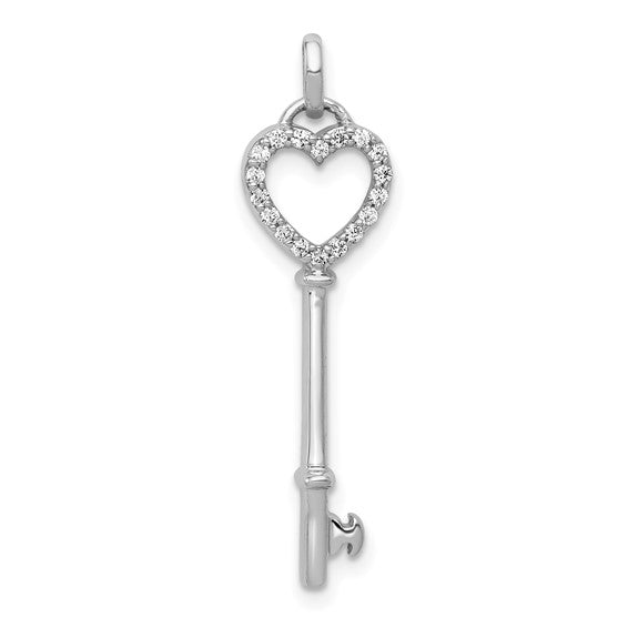 10k White Gold 0.108 ctw diamond necklace