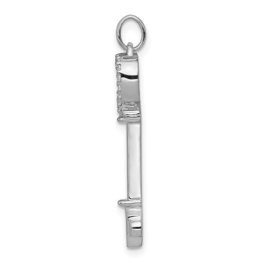 10k White Gold 0.108 ctw diamond necklace