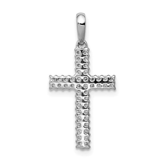 14kt White Gold 1/4ct. Diamond Cross Pendant