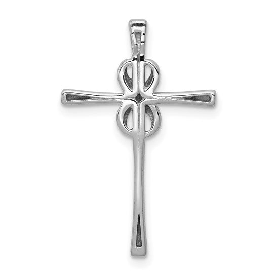 14kt White Gold .03ct. Diamond Infinity Cross Chain Slide