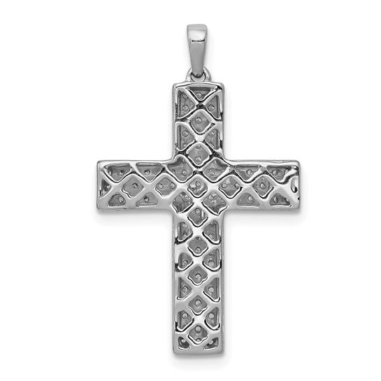 14kt White Gold 1/2ct. Diamond Latin Cross Pendant