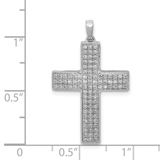 14kt White Gold 1/2ct. Diamond Latin Cross Pendant