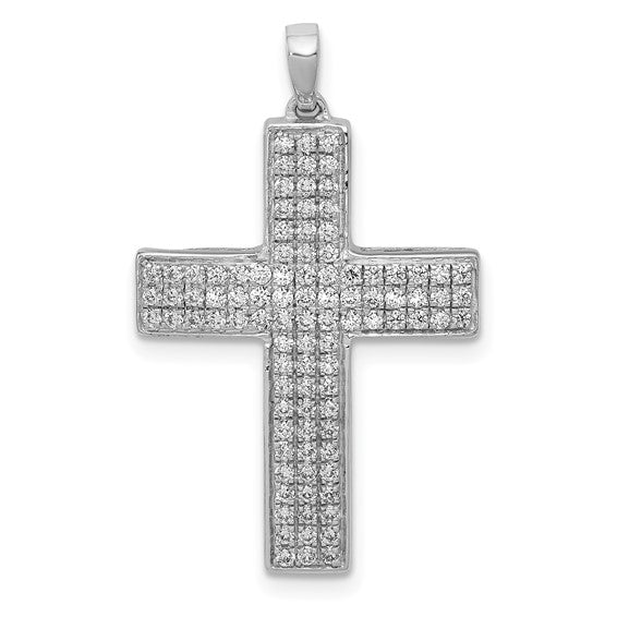 14kt White Gold 1/2ct. Diamond Latin Cross Pendant