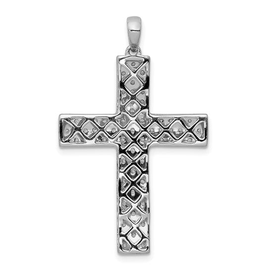 14kt White Gold 1ct. Diamond Latin Cross Pendant