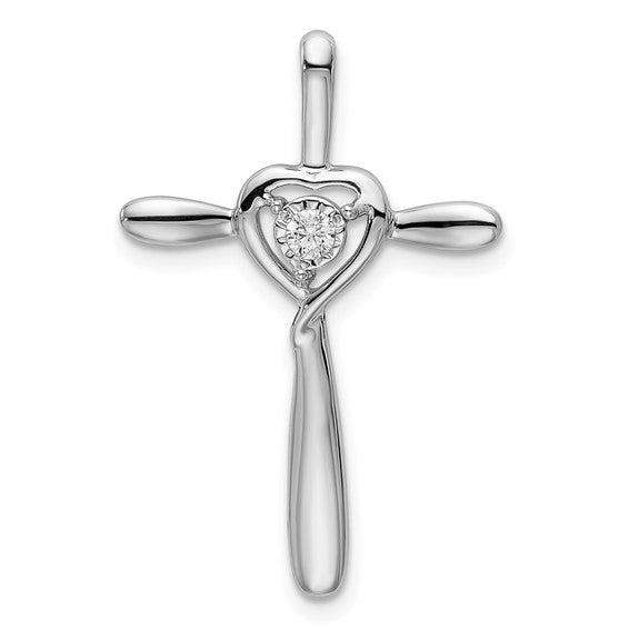 14kt White Gold Diamond Slide Pendant