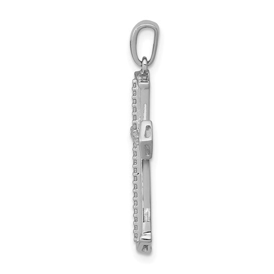 14kt White Gold 1/8ct. Diamond Passion Cross Pendant