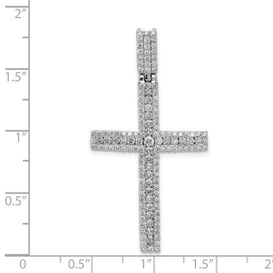 14kt White Gold 1 1/10ct. Diamond Latin Cross Pendant