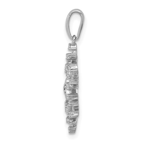 14kt White Gold 1/6ct. Diamond Snowflake Pendant