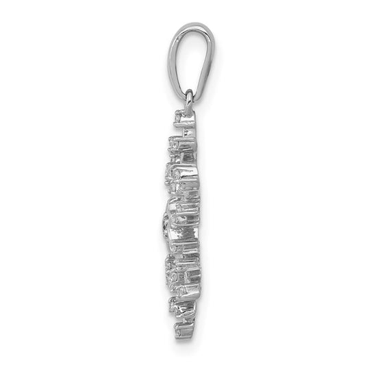 14kt White Gold 1/6ct. Diamond Snowflake Pendant
