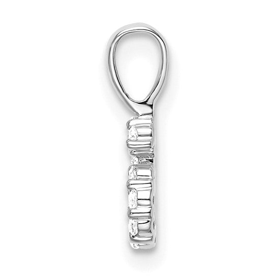 14kt White Gold Diamond Number 6 Pendant