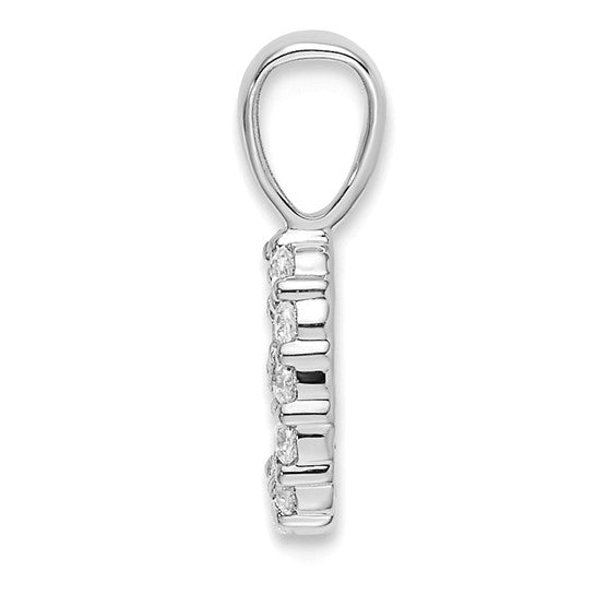 14kt White Gold Diamond Number 9 Pendant