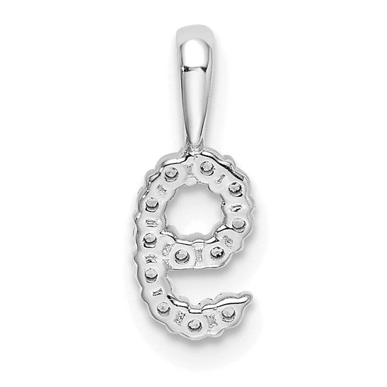 14kt White Gold Diamond Number 9 Pendant
