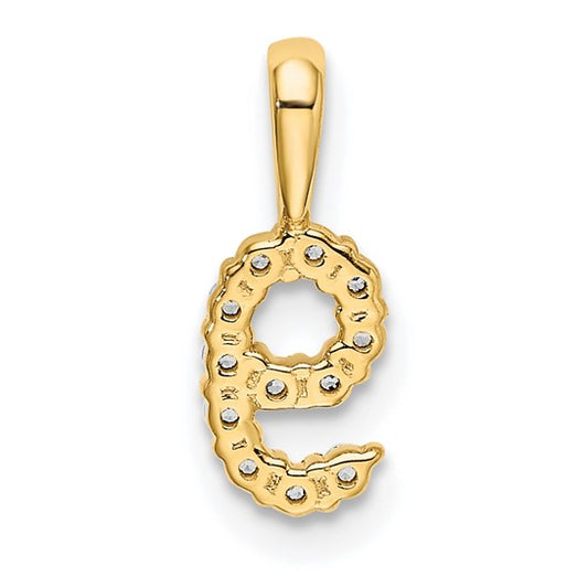 14kt Yellow Gold Diamond Number 9 Pendant
