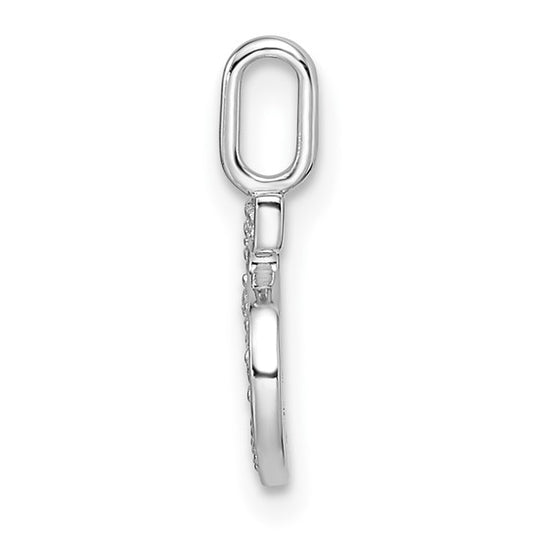 14kt White Gold Diamond Number 5 Pendant
