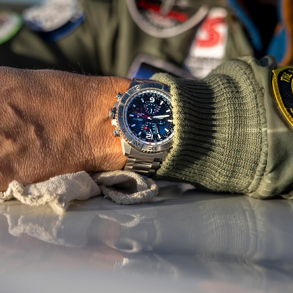Promaster Navihawk A-T Chronograph Blue Dial Men's Watch Item No. AT8220-55L