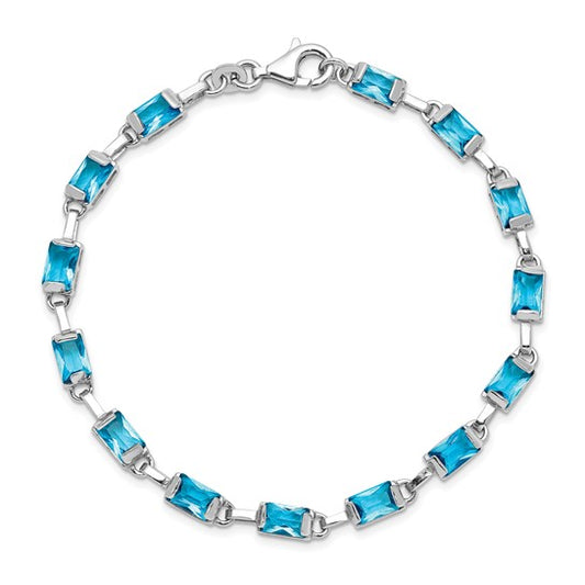 Sterling silver blue topaz bracelet