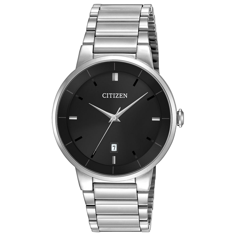 MEN QUARTZ WR050 SS BRAC BLCK