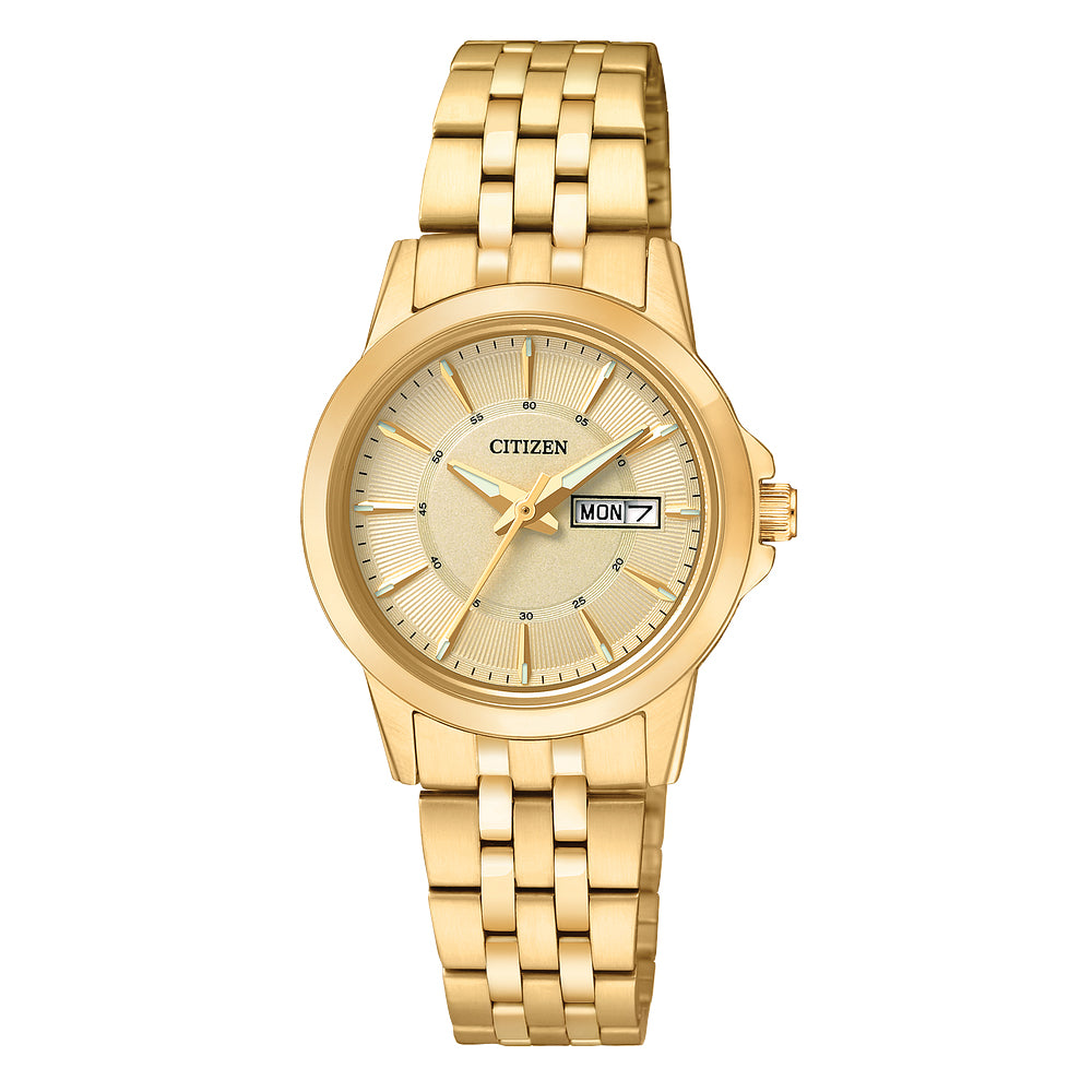 Citizen® Everyday Women's Gold-Tone Stainless Steel Bracelet Watch EQ0603-59P
