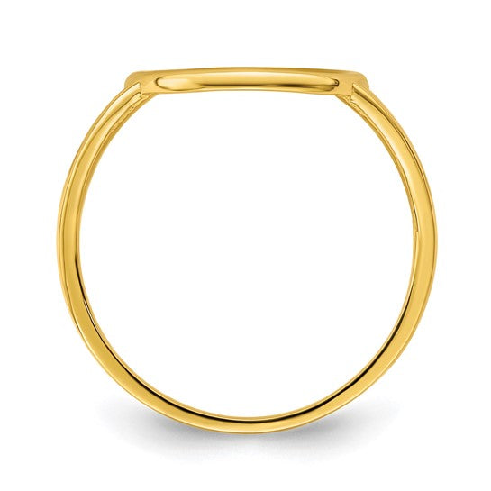 14kt Yellow Gold Polished Tree of Life in Circle Ring