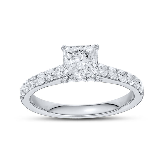 14kt White Gold 1.50 ctw Lab Diamond Solitaire Ring