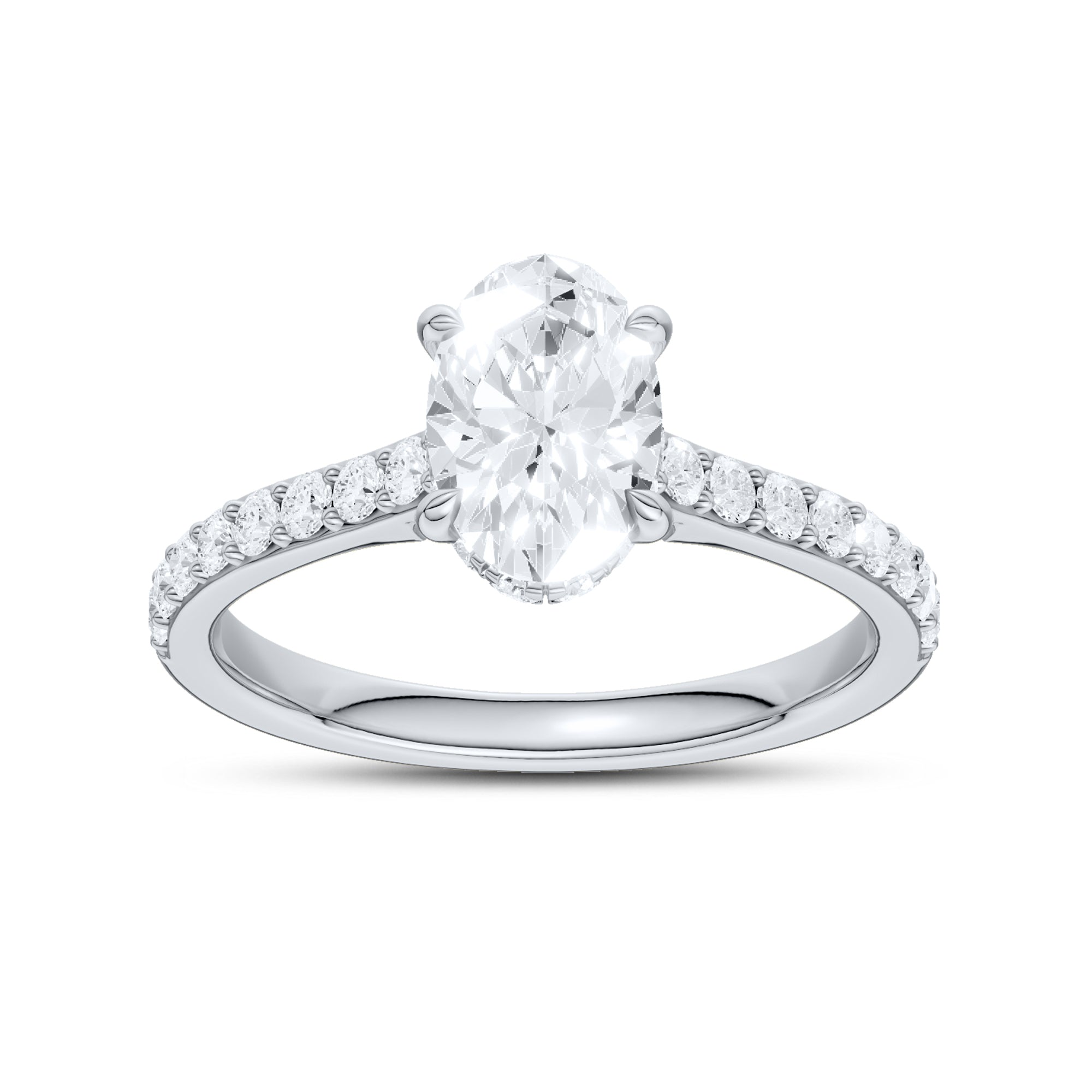 14kt White Gold 1.50 ctw Lab Diamond Solitaire Ring