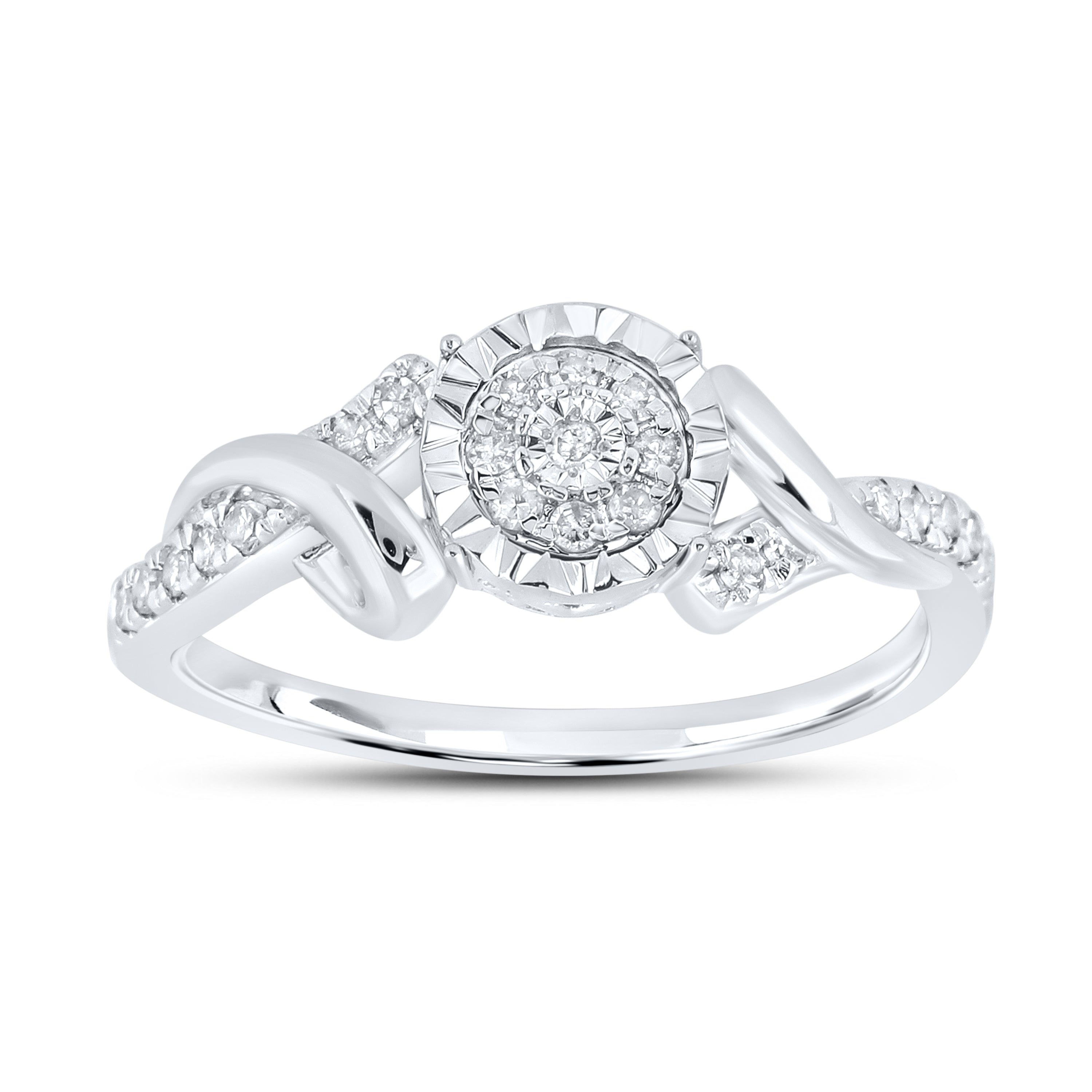 14kt White Gold 0.16 CTW Natural Diamond Promise Ring