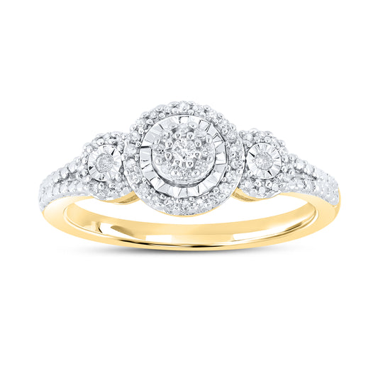14kt Yellow Gold 0.20 CTW Natural Diamond Promise Ring
