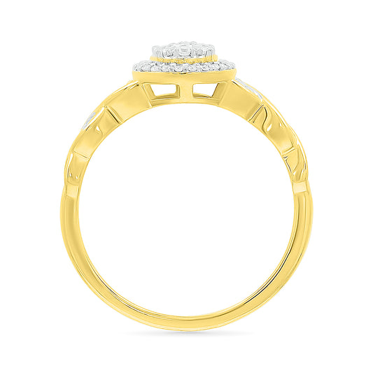 14K YELLOW GOLD PROMISE RING 0.20 CTW