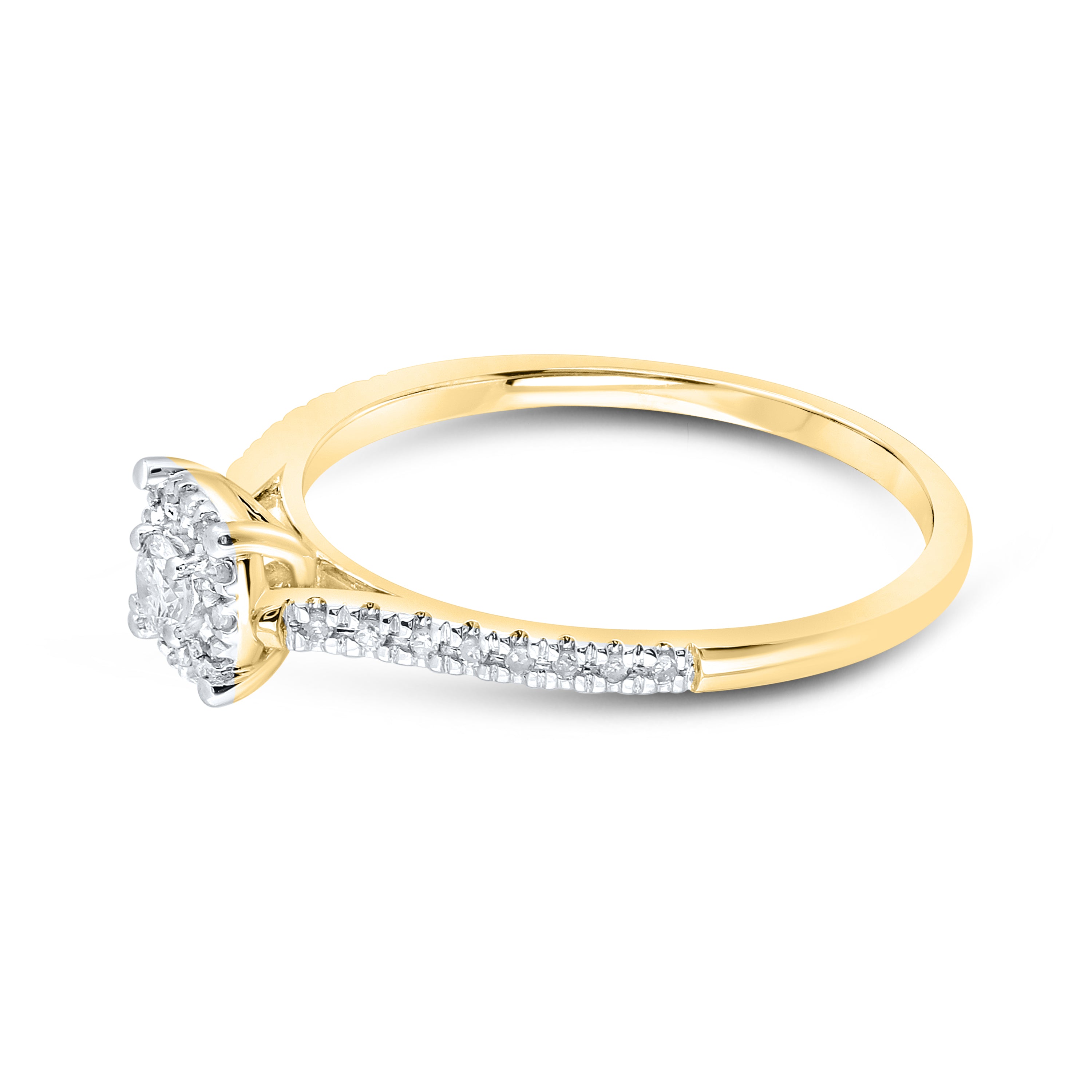 14kt Yellow Gold 0.16 CTW Natural Diamond Promise Ring