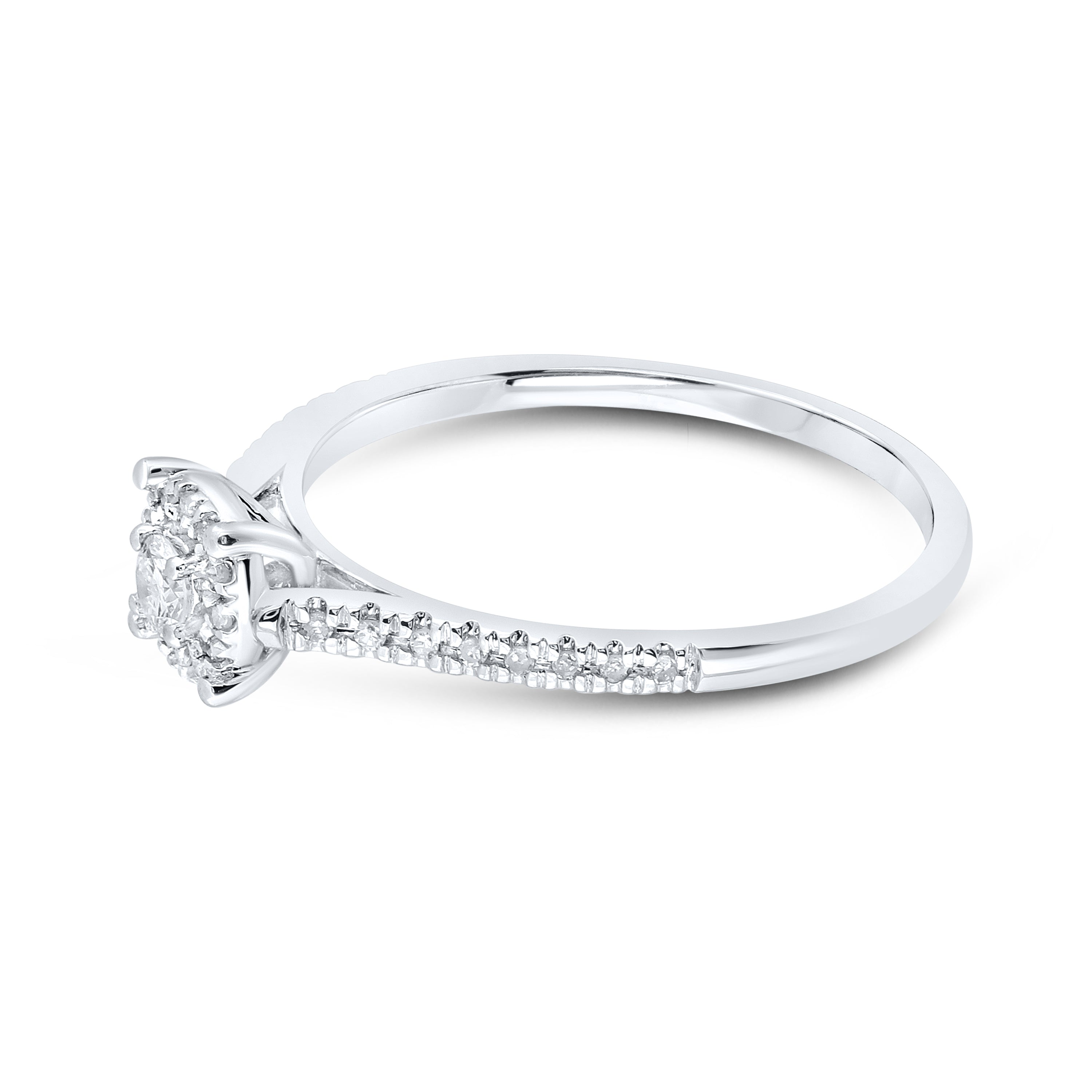 14kt White Gold 0.16 CTW Natural Diamond Promise Ring