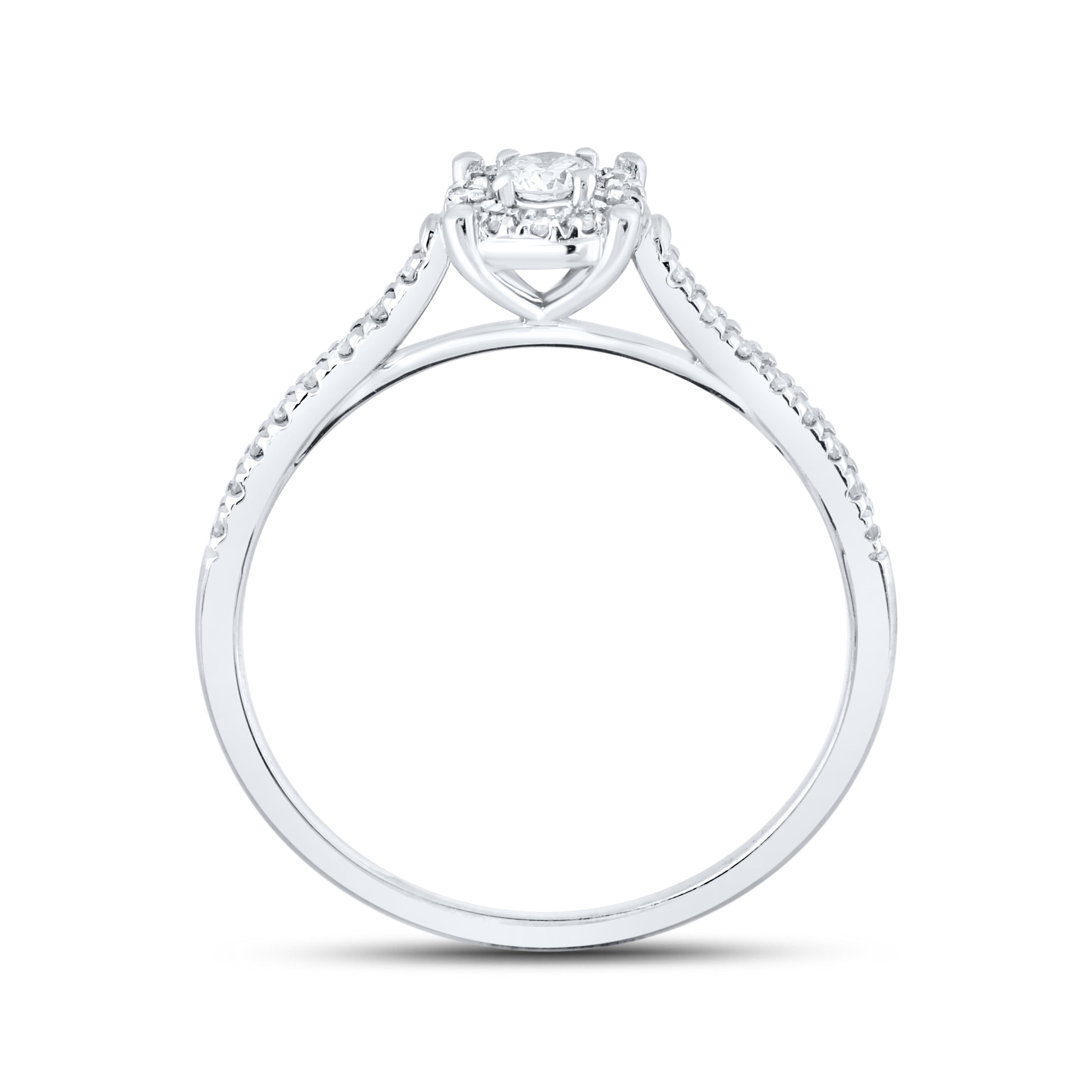 14kt White Gold 0.16 CTW Natural Diamond Promise Ring