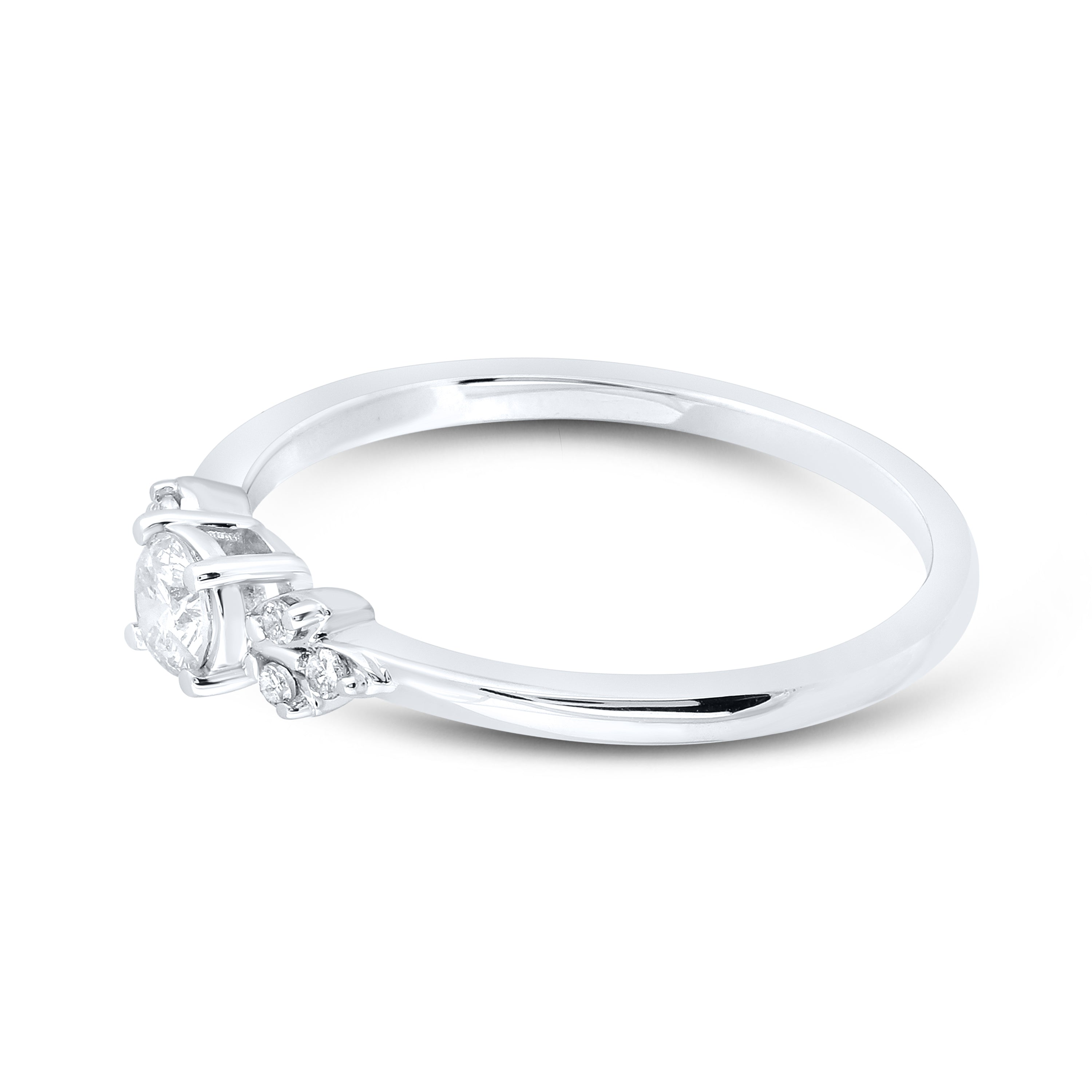 14kt White Gold 0.08 CTW Natural Diamond Promise Ring