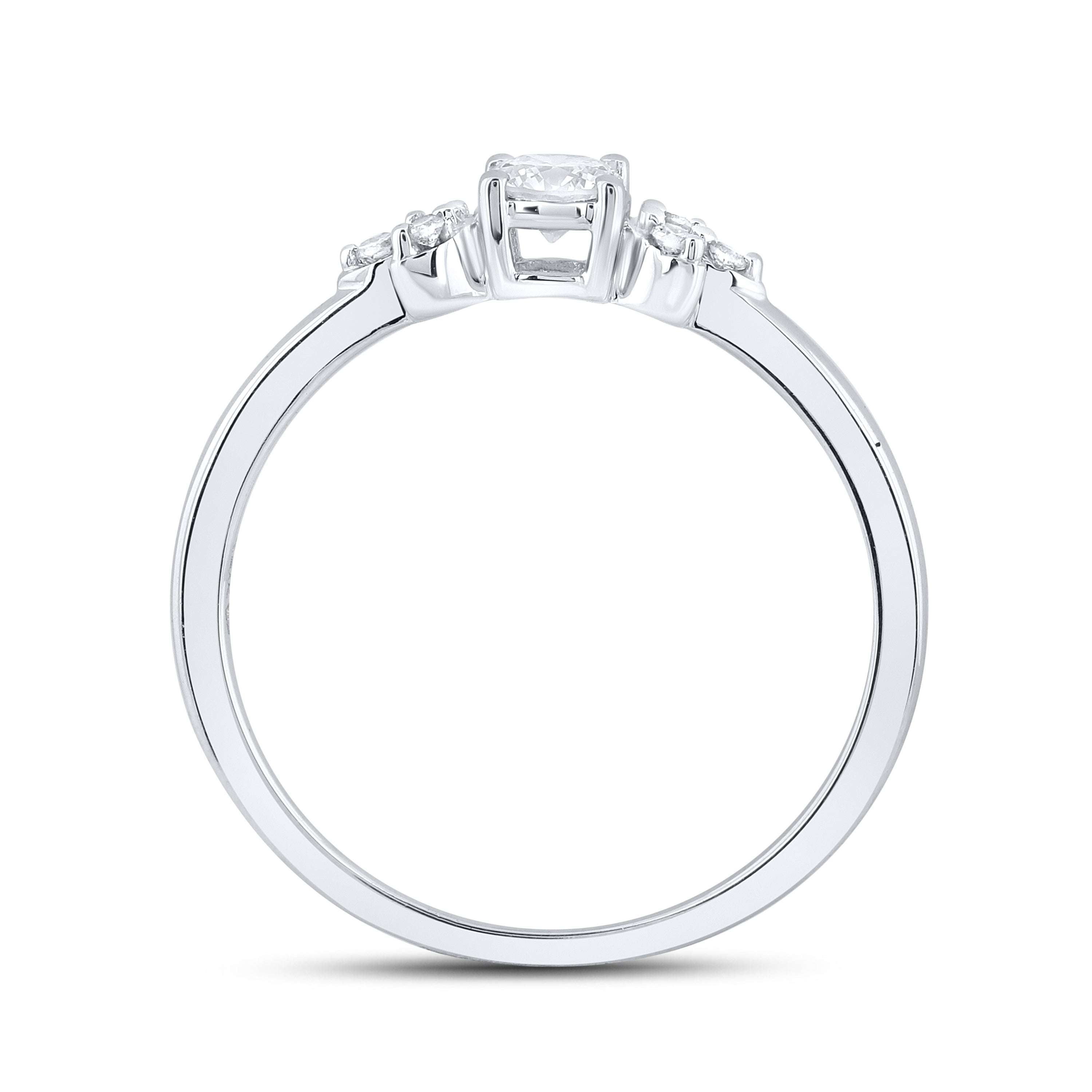 14kt White Gold 0.08 CTW Natural Diamond Promise Ring