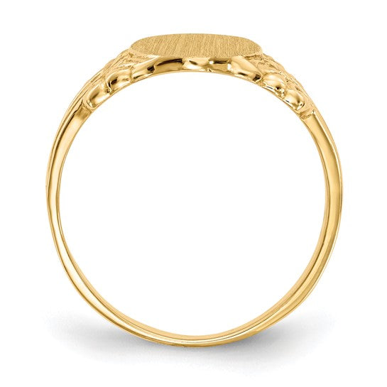 14kt Yellow Gold 8.0x10.0mm Closed Back Signet Ring