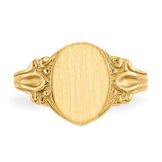 14kt Yellow Gold 8.0x10.0mm Closed Back Signet Ring