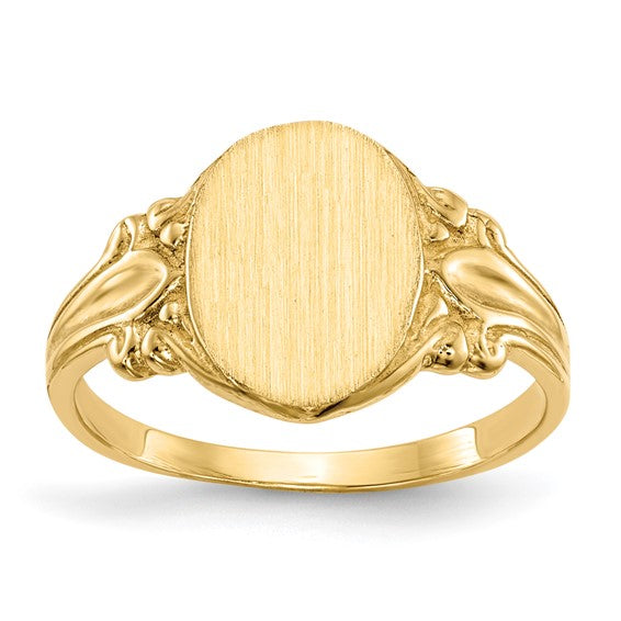 14kt Yellow Gold 8.0x10.0mm Closed Back Signet Ring