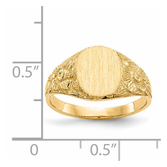 14kt Yellow Gold 8.0x10.0mm Open Back Signet Ring