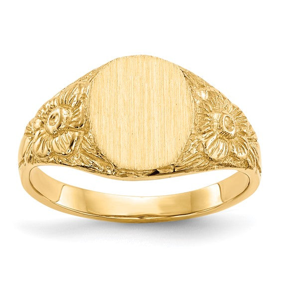 14kt Yellow Gold 8.0x10.0mm Open Back Signet Ring