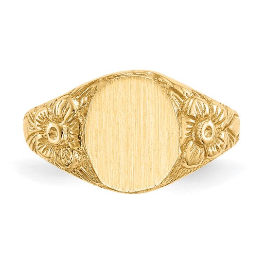 14kt Yellow Gold 8.0x10.0mm Closed Back Signet Ring