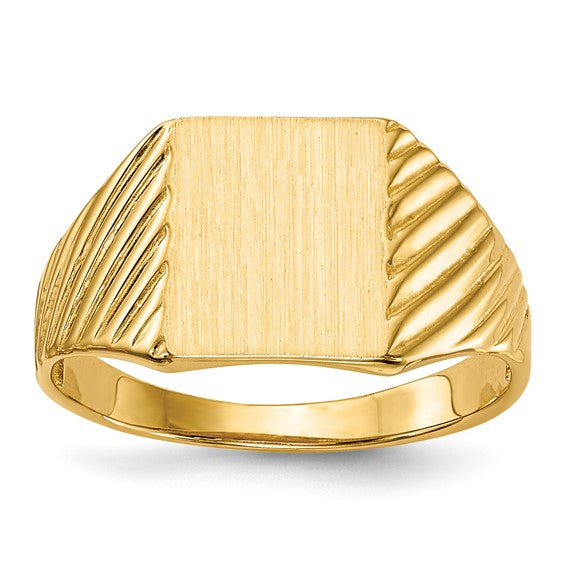 14kt Yellow Gold 8.0x9.5mm Open Back Signet Ring